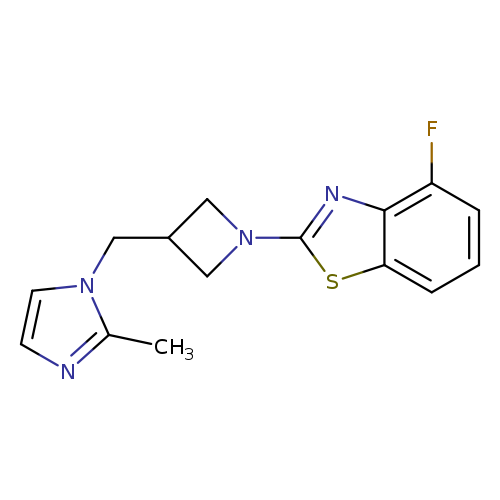 4-fluoro-2-{3-[(2-methyl-1H-imidazol-1-yl)methyl]azetidin-1-yl}-1,3-benzothiazole