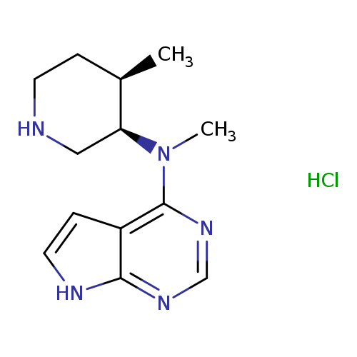 7H-Pyrrolo[2,3-d]pyrimidin-4-amine, N-methyl-N-[(3R,4R)-4-methyl-3-piperidinyl]-, hydrochloride (1:1)