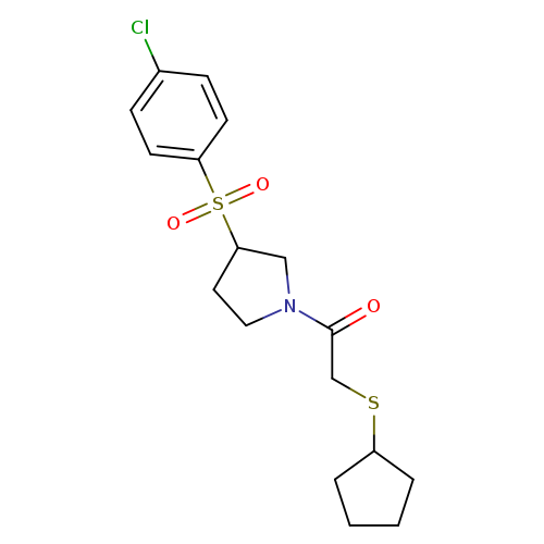 1-[3-(4-chlorobenzenesulfonyl)pyrrolidin-1-yl]-2-(cyclopentylsulfanyl)ethan-1-one
