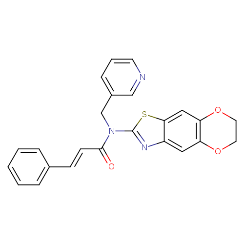 (2E)-N-{10,13-dioxa-4-thia-6-azatricyclo[7.4.0.0^{3,7}]trideca-1,3(7),5,8-tetraen-5-yl}-3-phenyl-N-[(pyridin-3-yl)methyl]prop-2-enamide