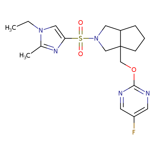 2-({2-[(1-ethyl-2-methyl-1H-imidazol-4-yl)sulfonyl]-octahydrocyclopenta[c]pyrrol-3a-yl}methoxy)-5-fluoropyrimidine