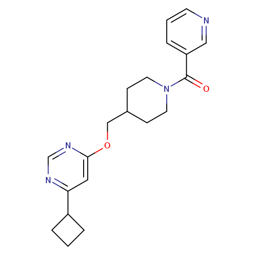 4-cyclobutyl-6-{[1-(pyridine-3-carbonyl)piperidin-4-yl]methoxy}pyrimidine