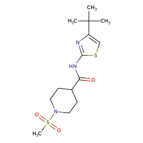 N-(4-tert-butyl-1,3-thiazol-2-yl)-1-methanesulfonylpiperidine-4-carboxamide