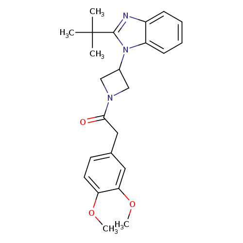 1-[3-(2-tert-butyl-1H-1,3-benzodiazol-1-yl)azetidin-1-yl]-2-(3,4-dimethoxyphenyl)ethan-1-one
