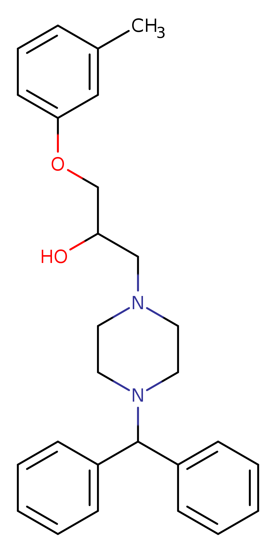 1-[4-(diphenylmethyl)piperazin-1-yl]-3-(3-methylphenoxy)propan-2-ol