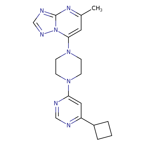 4-cyclobutyl-6-(4-{5-methyl-[1,2,4]triazolo[1,5-a]pyrimidin-7-yl}piperazin-1-yl)pyrimidine