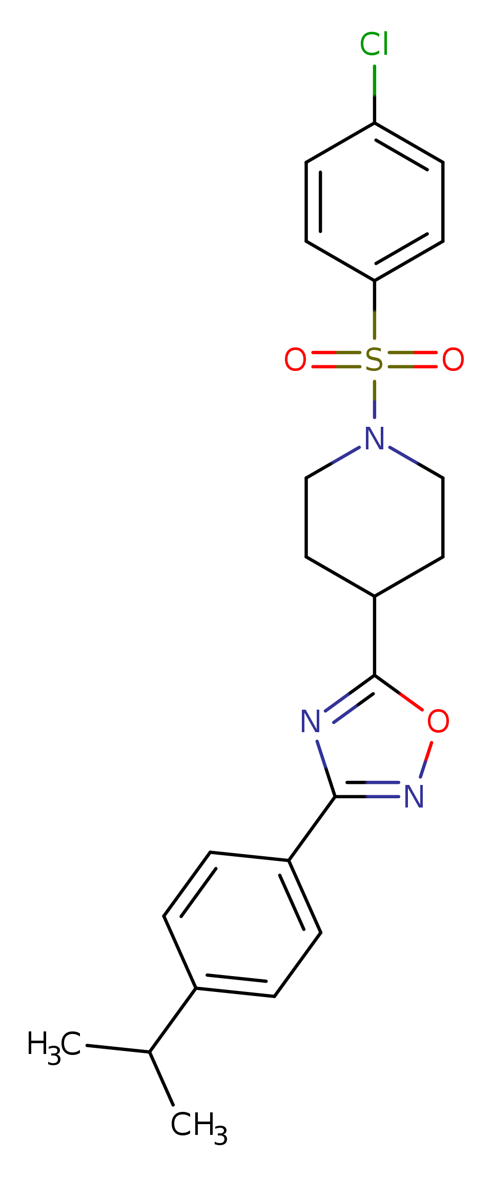 1-(4-chlorobenzenesulfonyl)-4-{3-[4-(propan-2-yl)phenyl]-1,2,4-oxadiazol-5-yl}piperidine
