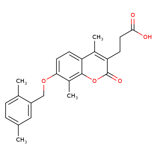 3-{7-[(2,5-dimethylbenzyl)oxy]-4,8-dimethyl-2-oxo-2H-chromen-3-yl}propanoic acid