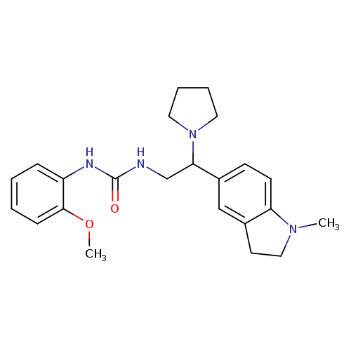 1-(2-methoxyphenyl)-3-[2-(1-methyl-2,3-dihydro-1H-indol-5-yl)-2-(pyrrolidin-1-yl)ethyl]urea