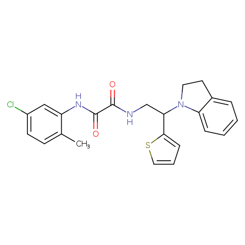 N'-(5-chloro-2-methylphenyl)-N-[2-(2,3-dihydro-1H-indol-1-yl)-2-(thiophen-2-yl)ethyl]ethanediamide