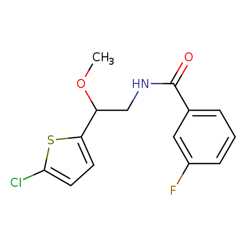 N-[2-(5-chlorothiophen-2-yl)-2-methoxyethyl]-3-fluorobenzamide