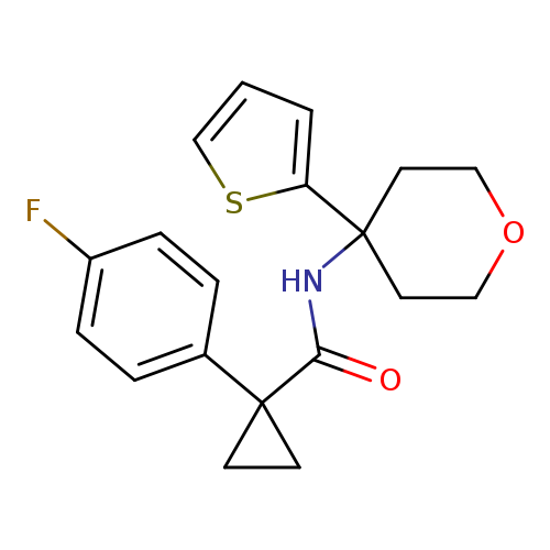 1-(4-fluorophenyl)-N-[4-(thiophen-2-yl)oxan-4-yl]cyclopropane-1-carboxamide
