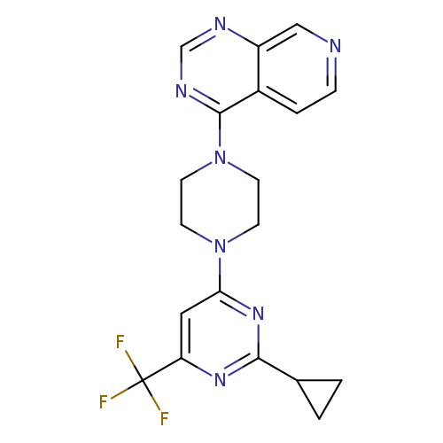 2-cyclopropyl-4-(4-{pyrido[3,4-d]pyrimidin-4-yl}piperazin-1-yl)-6-(trifluoromethyl)pyrimidine