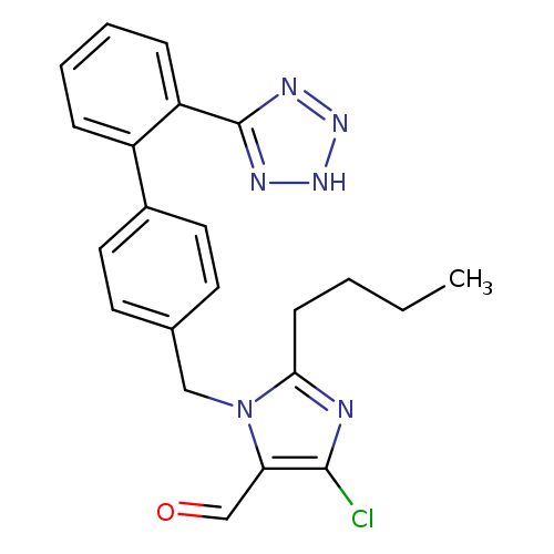 1-((2'-(1H-tetrazol-5-yl)-[1,1'-biphenyl]-4-yl)methyl)-2-butyl-4-chloro-1H-imidazole-5-carbaldehyde
