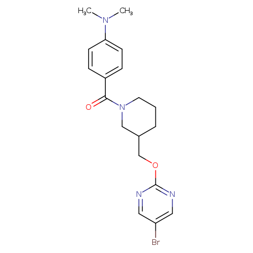 4-(3-{[(5-bromopyrimidin-2-yl)oxy]methyl}piperidine-1-carbonyl)-N,N-dimethylaniline