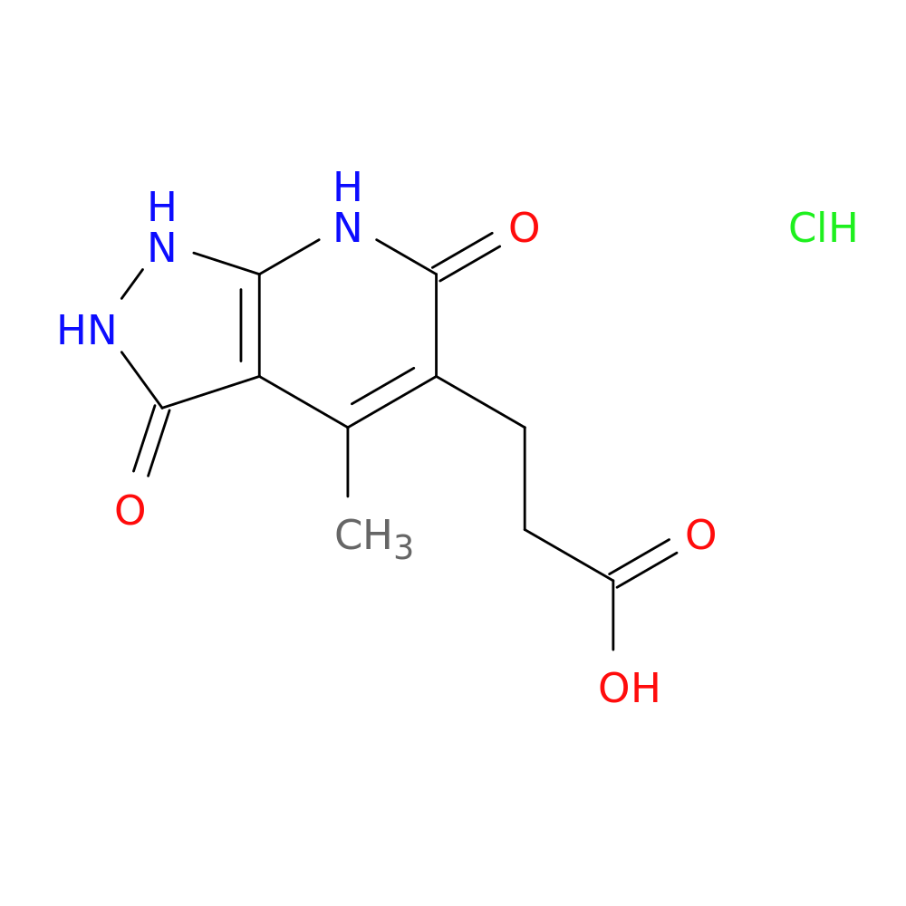 3-{4-methyl-3,6-dioxo-1H,2H,3H,6H,7H-pyrazolo[3,4-b]pyridin-5-yl}propanoic acid hydrochloride