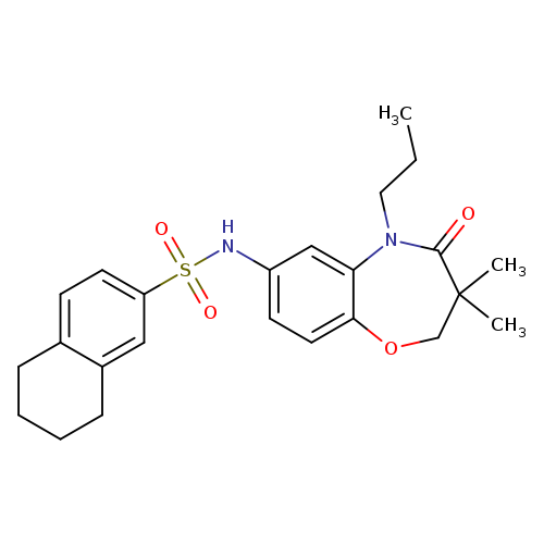 N-(3,3-dimethyl-4-oxo-5-propyl-2,3,4,5-tetrahydro-1,5-benzoxazepin-7-yl)-5,6,7,8-tetrahydronaphthalene-2-sulfonamide