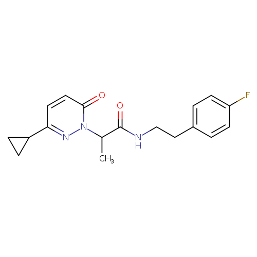 2-(3-cyclopropyl-6-oxo-1,6-dihydropyridazin-1-yl)-N-[2-(4-fluorophenyl)ethyl]propanamide