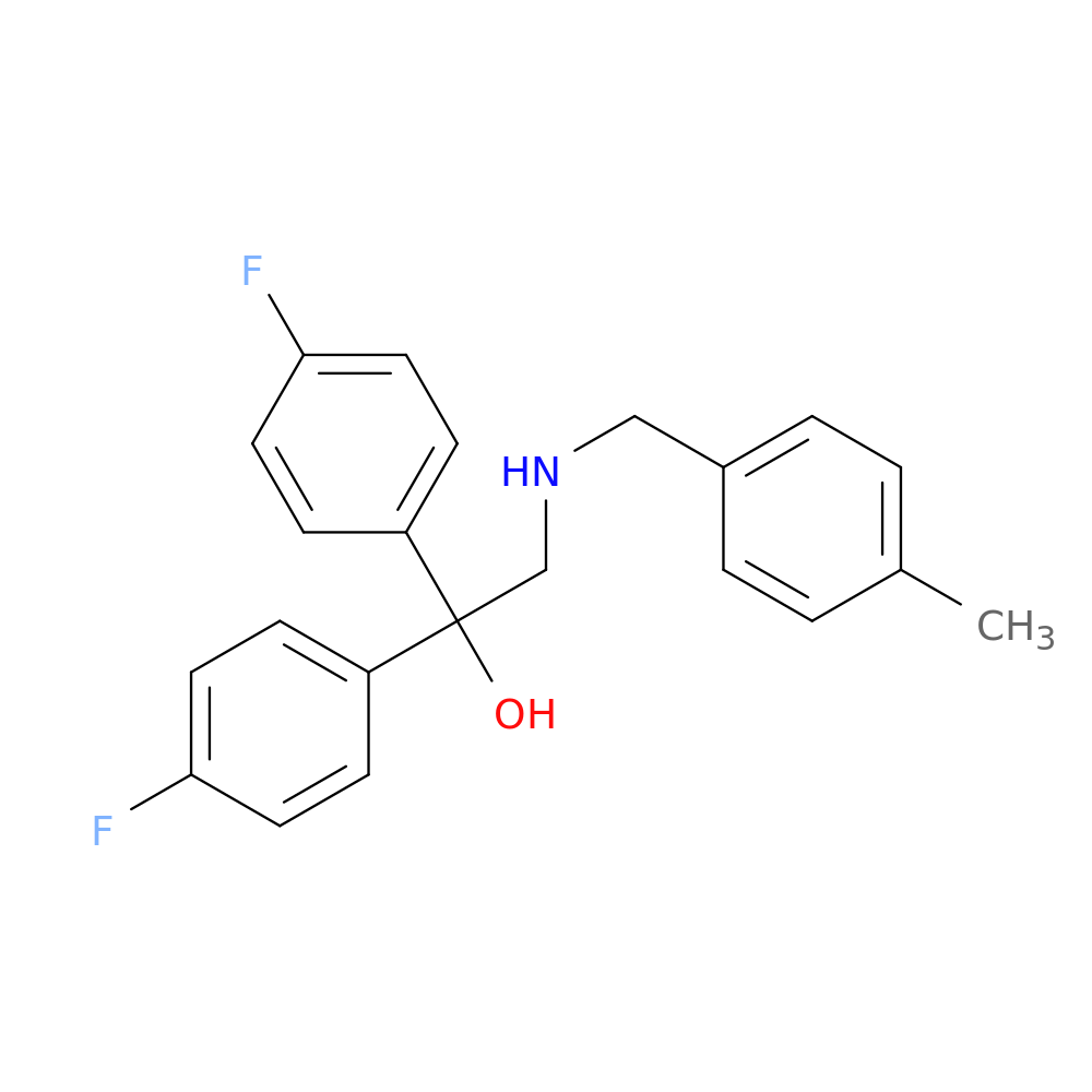 1,1-bis(4-fluorophenyl)-2-{[(4-methylphenyl)methyl]amino}ethan-1-ol