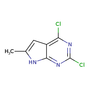 7H-Pyrrolo[2,3-d]pyrimidine, 2,4-dichloro-6-methyl-