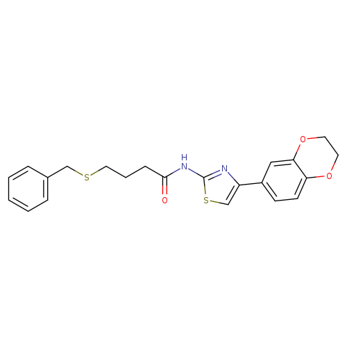 4-(benzylsulfanyl)-N-[4-(2,3-dihydro-1,4-benzodioxin-6-yl)-1,3-thiazol-2-yl]butanamide