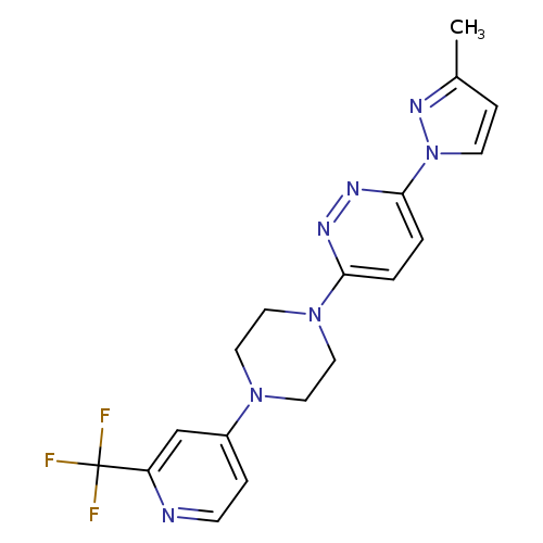 3-(3-methyl-1H-pyrazol-1-yl)-6-{4-[2-(trifluoromethyl)pyridin-4-yl]piperazin-1-yl}pyridazine