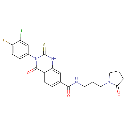 3-(3-chloro-4-fluorophenyl)-4-oxo-N-[3-(2-oxopyrrolidin-1-yl)propyl]-2-sulfanylidene-1,2,3,4-tetrahydroquinazoline-7-carboxamide