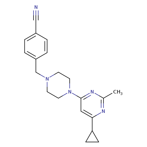 4-{[4-(6-cyclopropyl-2-methylpyrimidin-4-yl)piperazin-1-yl]methyl}benzonitrile