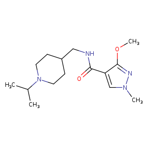 3-methoxy-1-methyl-N-{[1-(propan-2-yl)piperidin-4-yl]methyl}-1H-pyrazole-4-carboxamide