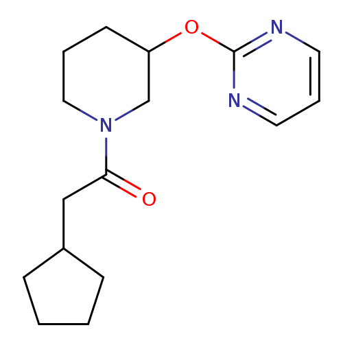 2-cyclopentyl-1-[3-(pyrimidin-2-yloxy)piperidin-1-yl]ethan-1-one