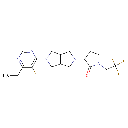 3-[5-(6-ethyl-5-fluoropyrimidin-4-yl)-octahydropyrrolo[3,4-c]pyrrol-2-yl]-1-(2,2,2-trifluoroethyl)pyrrolidin-2-one