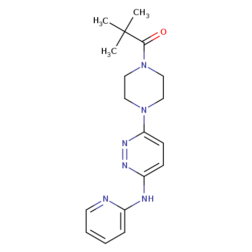 2,2-dimethyl-1-(4-{6-[(pyridin-2-yl)amino]pyridazin-3-yl}piperazin-1-yl)propan-1-one