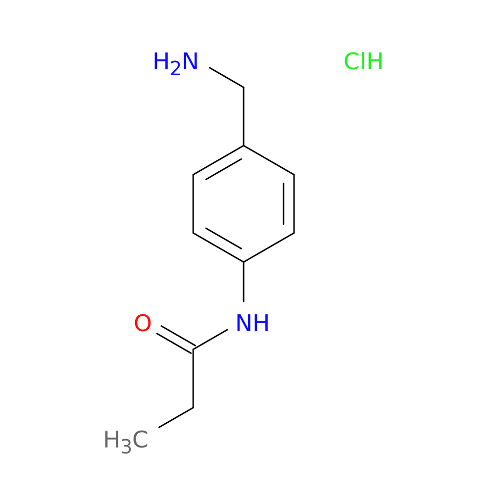 N-[4-(aminomethyl)phenyl]propanamide hydrochloride