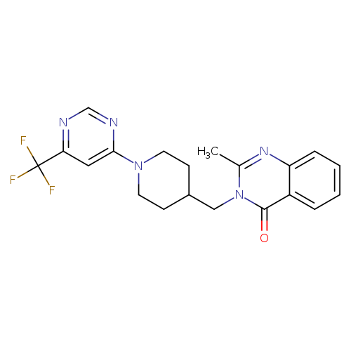 2-methyl-3-({1-[6-(trifluoromethyl)pyrimidin-4-yl]piperidin-4-yl}methyl)-3,4-dihydroquinazolin-4-one