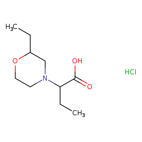 2-(2-ethylmorpholin-4-yl)butanoic acid hydrochloride