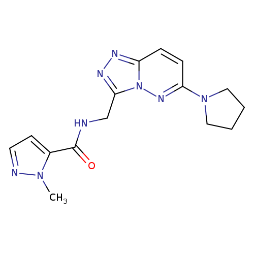 1-methyl-N-{[6-(pyrrolidin-1-yl)-[1,2,4]triazolo[4,3-b]pyridazin-3-yl]methyl}-1H-pyrazole-5-carboxamide