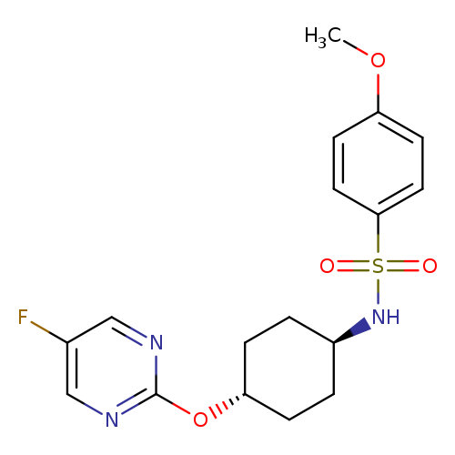 4-methoxy-N-[(1r,4r)-4-[(5-fluoropyrimidin-2-yl)oxy]cyclohexyl]benzene-1-sulfonamide