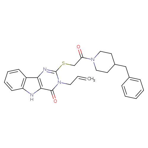 2-{[2-(4-benzylpiperidin-1-yl)-2-oxoethyl]sulfanyl}-3-(prop-2-en-1-yl)-3H,4H,5H-pyrimido[5,4-b]indol-4-one