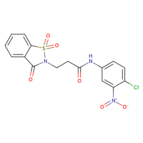 N-(4-chloro-3-nitrophenyl)-3-(1,1,3-trioxo-2,3-dihydro-1lambda6,2-benzothiazol-2-yl)propanamide