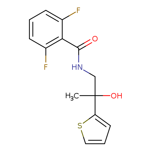 2,6-difluoro-N-[2-hydroxy-2-(thiophen-2-yl)propyl]benzamide