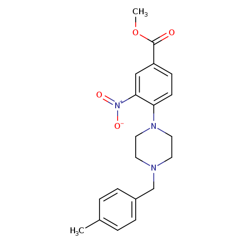 methyl 4-{4-[(4-methylphenyl)methyl]piperazin-1-yl}-3-nitrobenzoate