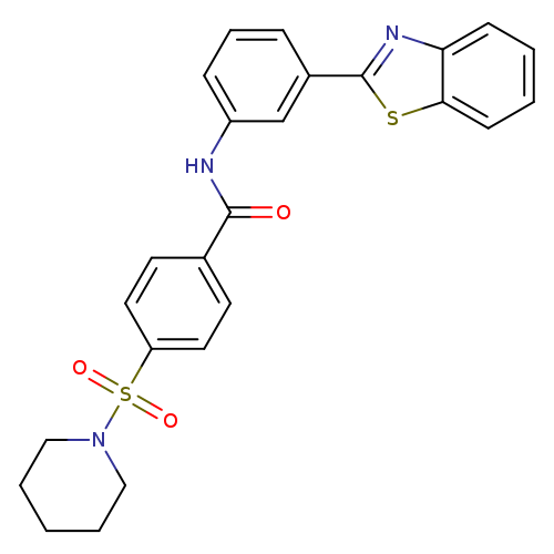 N-[3-(1,3-benzothiazol-2-yl)phenyl]-4-(piperidine-1-sulfonyl)benzamide
