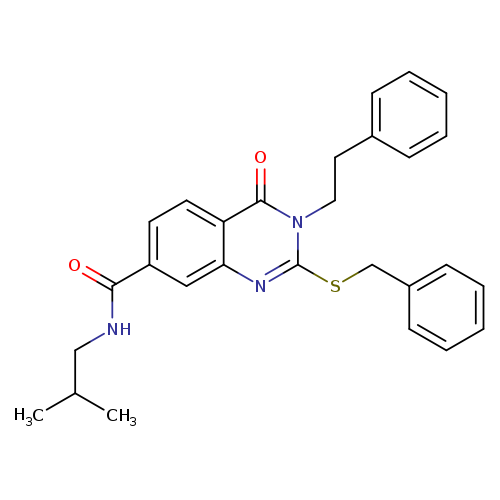 2-(benzylsulfanyl)-N-(2-methylpropyl)-4-oxo-3-(2-phenylethyl)-3,4-dihydroquinazoline-7-carboxamide