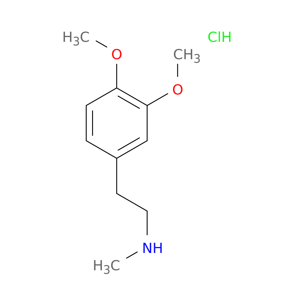Benzeneethanamine, 3,4-dimethoxy-N-methyl-, hydrochloride (1:1)