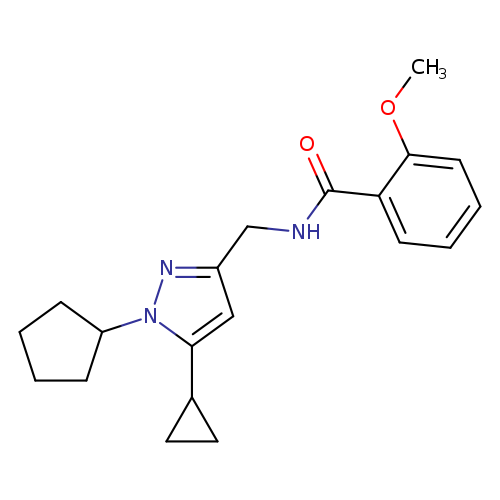 N-[(1-cyclopentyl-5-cyclopropyl-1H-pyrazol-3-yl)methyl]-2-methoxybenzamide