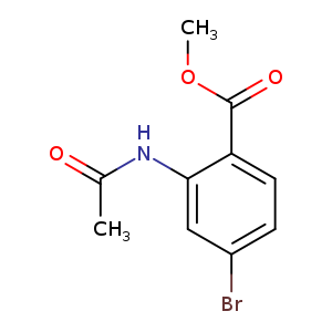 Benzoic acid, 2-(acetylamino)-4-bromo-, methyl ester