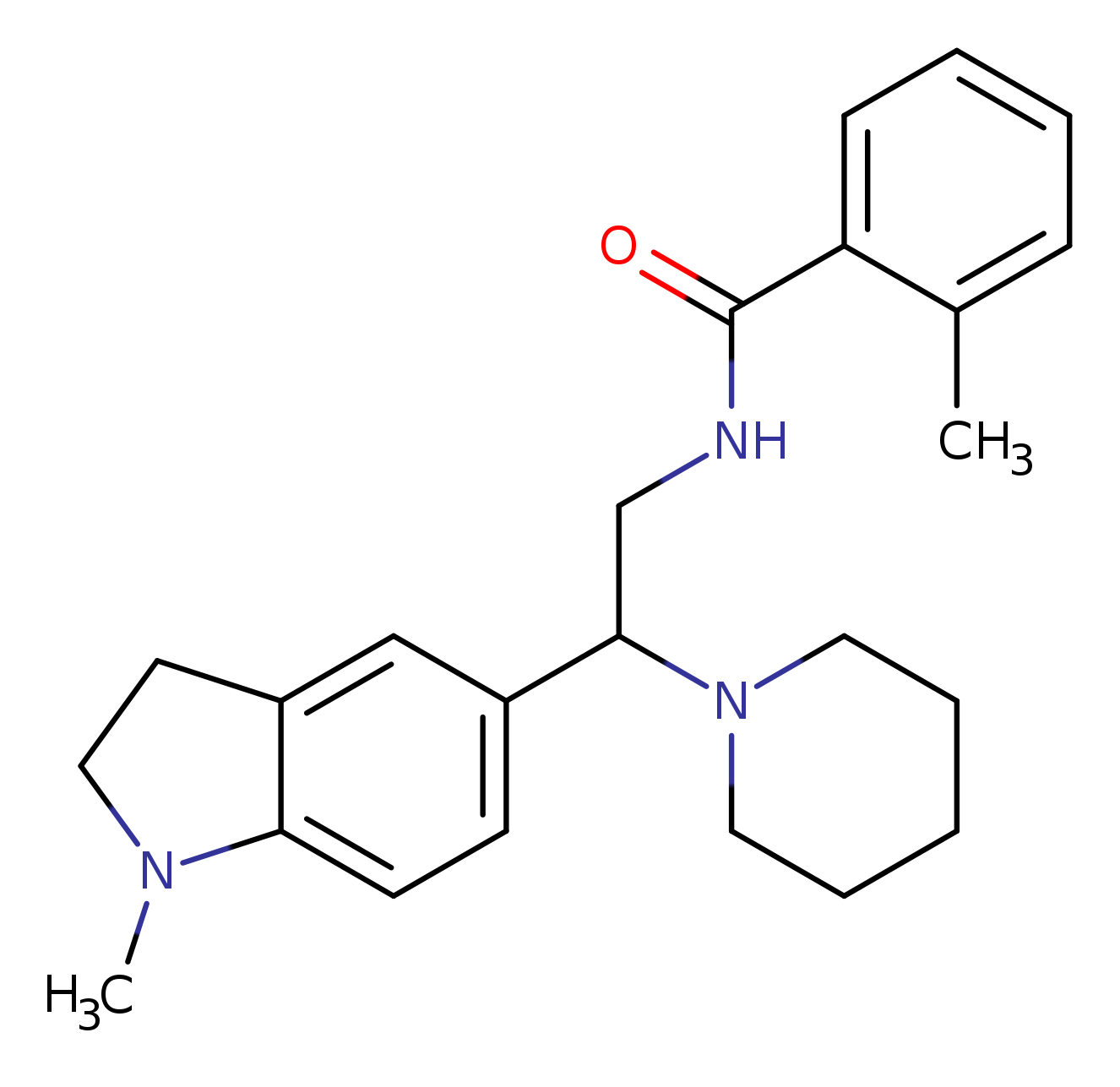 2-methyl-N-[2-(1-methyl-2,3-dihydro-1H-indol-5-yl)-2-(piperidin-1-yl)ethyl]benzamide