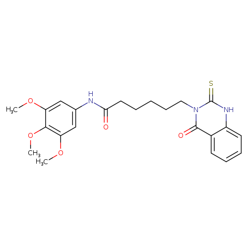 6-(4-oxo-2-sulfanylidene-1,2,3,4-tetrahydroquinazolin-3-yl)-N-(3,4,5-trimethoxyphenyl)hexanamide