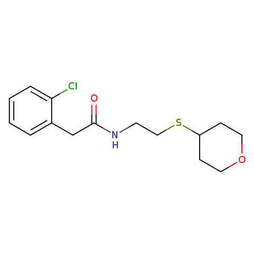 2-(2-chlorophenyl)-N-[2-(oxan-4-ylsulfanyl)ethyl]acetamide
