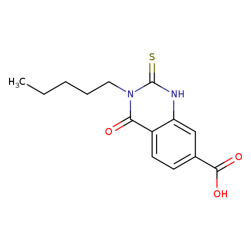 4-oxo-3-pentyl-2-sulfanylidene-1,2,3,4-tetrahydroquinazoline-7-carboxylic acid